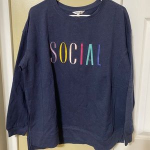 NWT Wildfox “Social” Sweatshirt Large